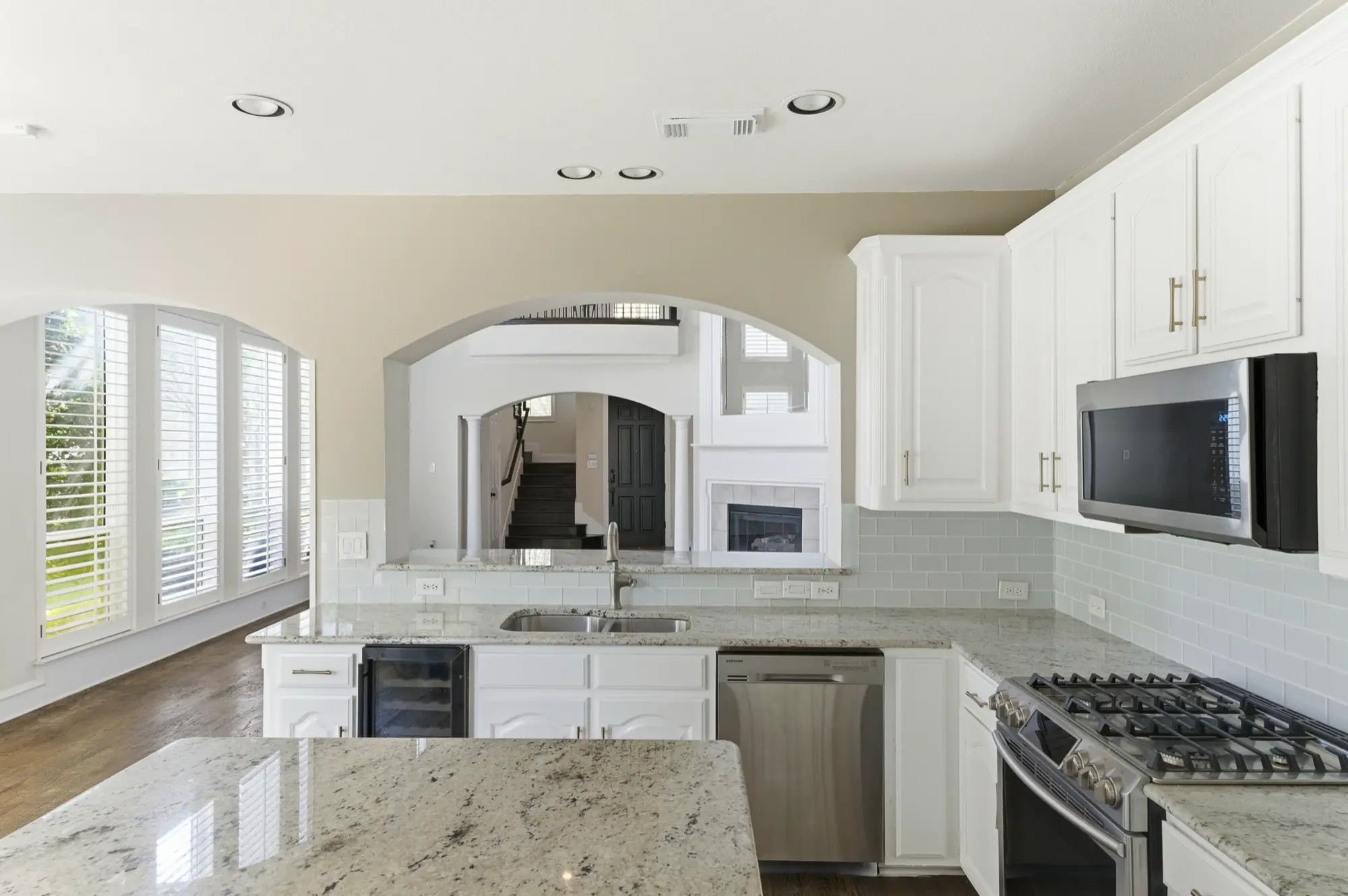 Kitchen with island and stainless appliances