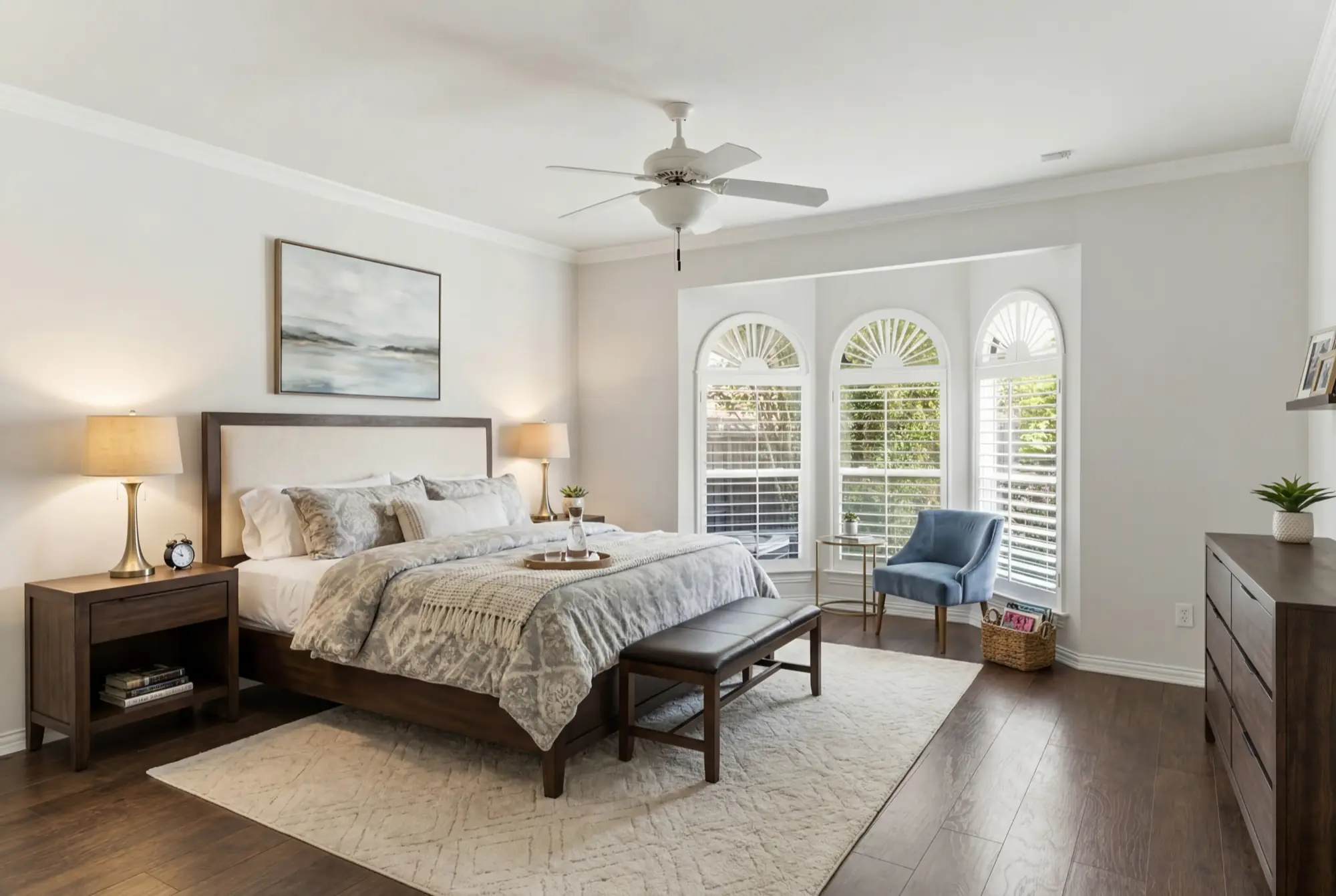 First-floor primary bedroom